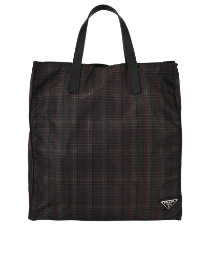 Checked Tote, front view